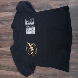 Black nasa shirt with blurb
